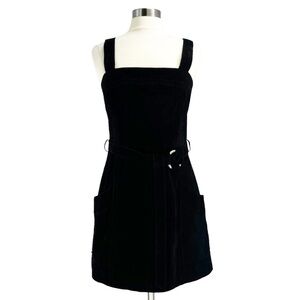 FREE PEOPLE Black Suede Jumper Mini Dress or Tunic 10